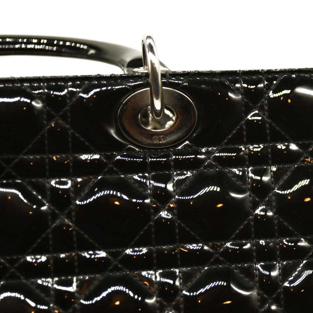 Christian Dior  Patent Cannage Large Lady Dior Black - Picture 15 of 15